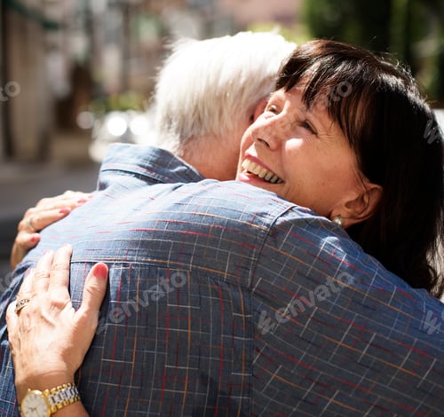 Preview: Senior couple love sweet embrace