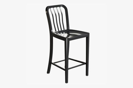 Preview: Modern Black Metal Bar Stool