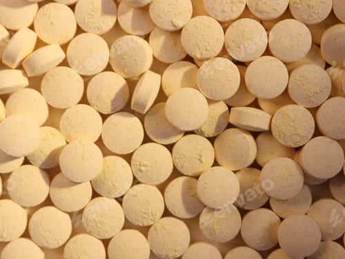 Preview: Closeup shot of piled orange pills