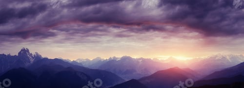 Preview: Thick fog on the mountain pass Goulet. Georgia, Svaneti. Europe.