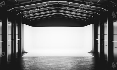 Preview: Professional photography studio with white background
