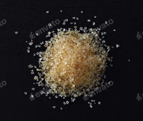 Preview: sugar on black table