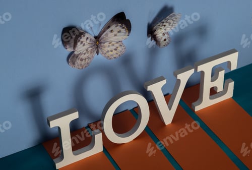 Preview: white love letters with different backgrounds