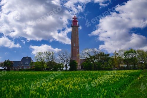 Preview: A view of the Fluegge lighthouse in the south-west of the island of Fehmarn