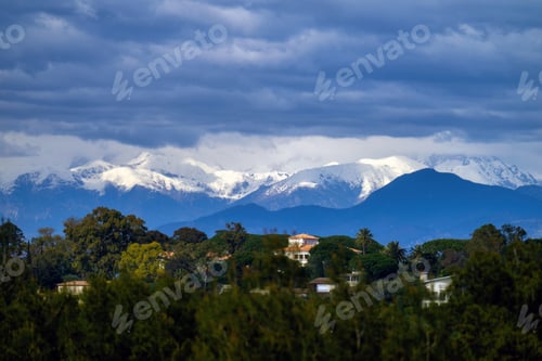 Preview: Alpes Maritime mountains view from Cap D'Antibes, France