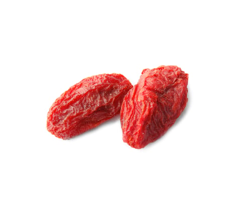 Preview: Bright Red Goji Berries on a White Surface