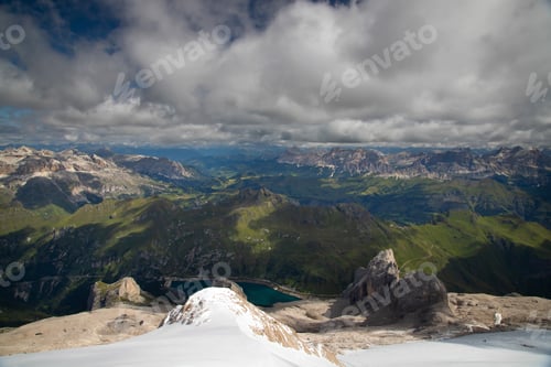 Preview: Marmolada Glacier, Dolomite Mountains, Italy.