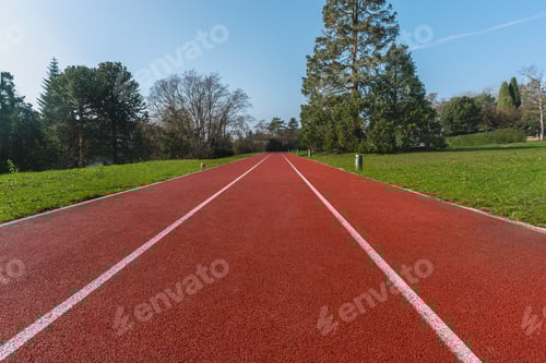 Preview: Red Running Track with three lanes