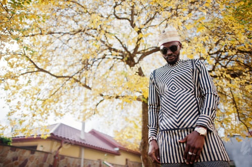 Preview: Portrait of stylish black african american man