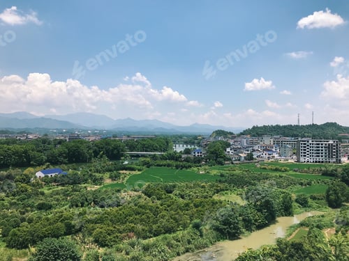 Preview: exotic landscape. Chinese landscape. green.