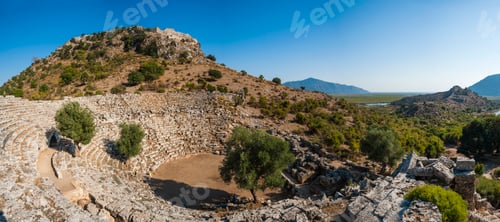 Preview: Amphitheatre at the Ancient ruins of Kaunos, Dalyan, Mugla Province, Turkey, Eastern Europe