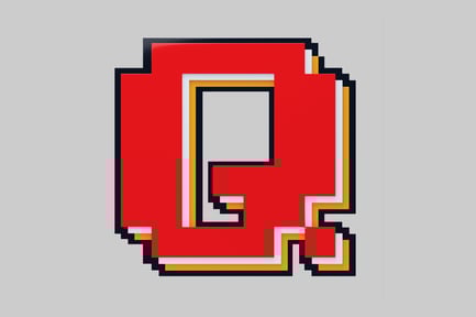 Preview: Pixel letter q red