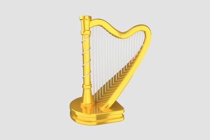Preview: Harp 3D Illustration