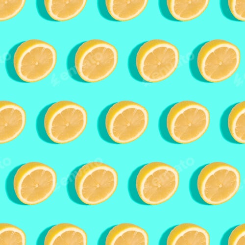 Preview: Lemon citrus fruits seamless pattern