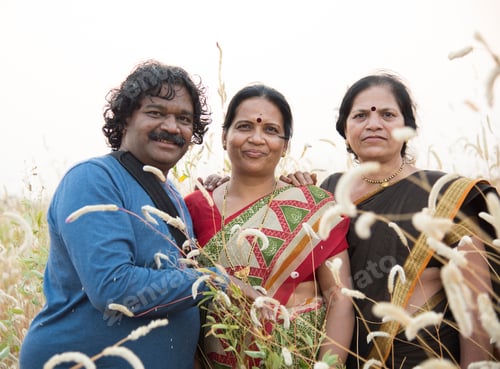 Preview: Indian farmer family in their farm