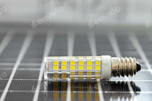 Preview: Alternative energy solar power panel close up