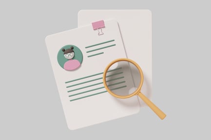 Preview: Resume with cartoon illustration