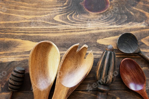 Preview: Wooden cutlery kitchen ware