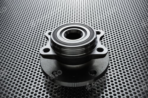Preview: Composition of the car wheel bearing on metal surface
