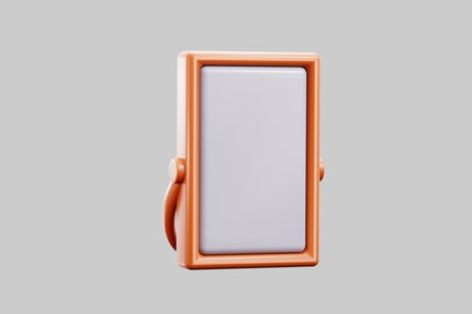 Preview: Orange minimalist vanity mirror