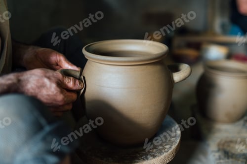 Preview: The man make pot from clay