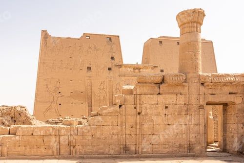 Preview: Entrance the an ancient Egyptian temple of Edfu