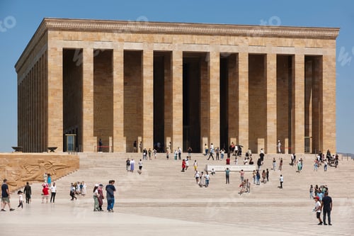 Preview: Ataturk mausoleum memorial in Ankara. Building landmark in Turkey. Asia