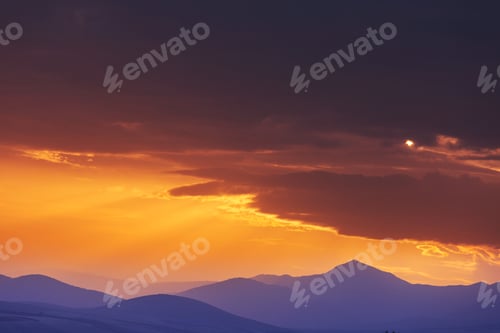 Preview: Mountains on sunset