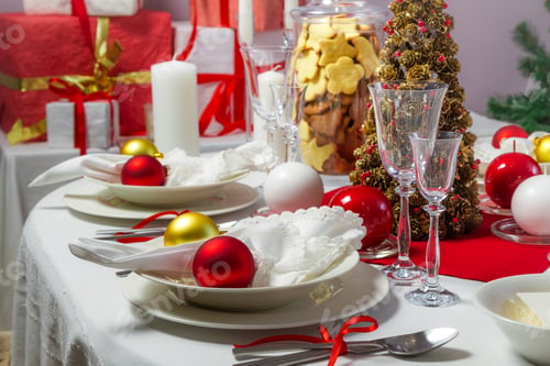 Preview: Christmas dinner was ready to serve on