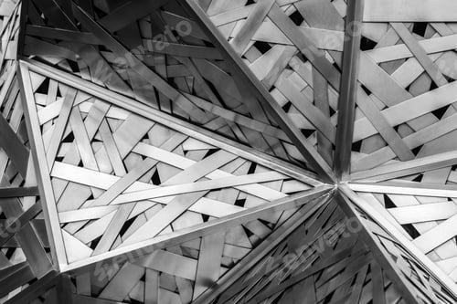 Preview: Modern architecture black and white steel, architectural design, architecture background concept.