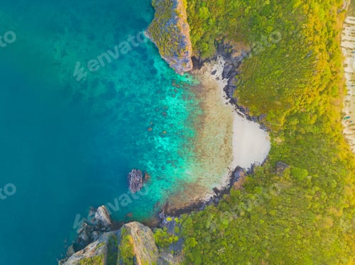 Preview: Sea, beach for travel background, Thailand. Nature landscape.