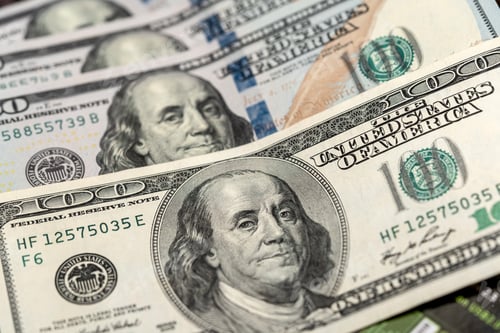 Preview: Photo of 100 dollar paper banknotes