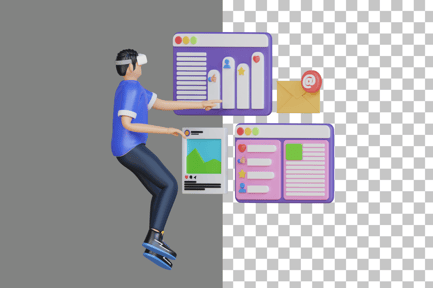 Preview: Social Media Promotion 3D Illustration