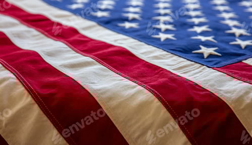 Preview: Stars and Stripes American Flag Close Up