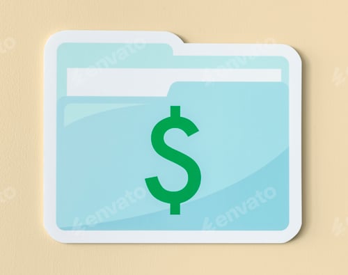 Preview: Folder With Dollar Sign Icon Financial Document