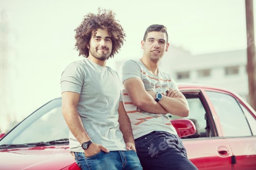 Preview: Young Handsome Men With Car