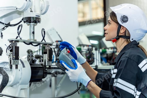 Preview: Team woman engineers practicing maintenance Taking care and practicing maintenance