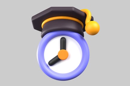 Preview: Graduation time cartoon clock