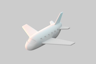 Preview: Cartoon private jet airplane