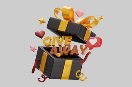 Open giveaway gift box