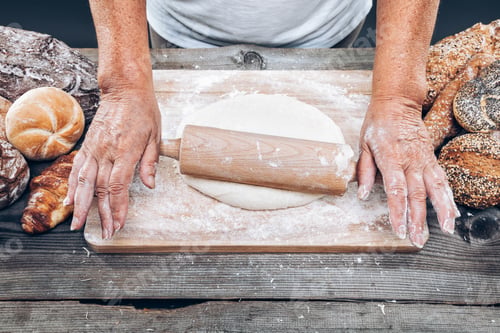 Preview: Baker preparing delicious fresh bread and pastry