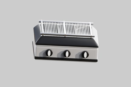 Preview: Cartoon style gas grill