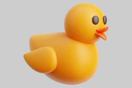 Preview: Yellow Rubber Duck with Red Beak