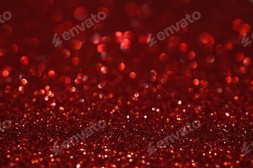 Preview: Sparkling Red Glitter Texture Background with Bokeh
