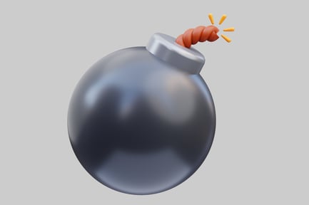 Preview: Metallic ovoid with flame emitter