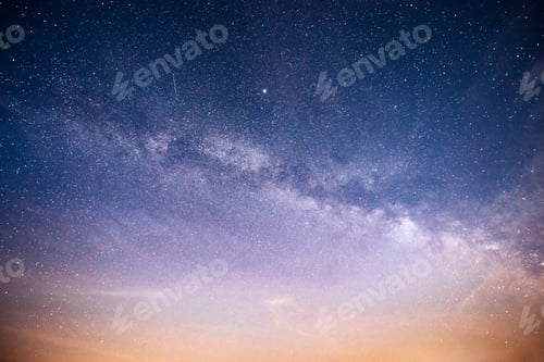 Preview: Vibrant night sky with stars and nebula and galaxy. Deep sky astrophoto