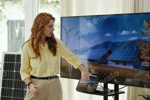 Preview: Woman Presenting Her Report At Presentation