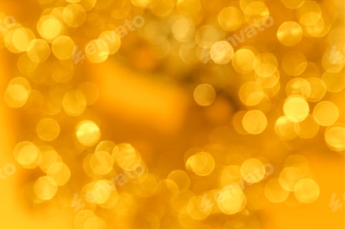 Preview: Shiny golden bokeh glitter lights abstract background, Christmas New Year party celebration concept