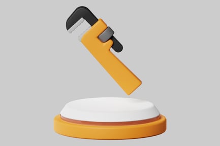 Cartoon Pipe Wrench Tool