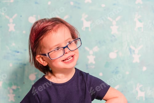 Preview: Glasses For Sight. The Child Wore Adult Glasses.